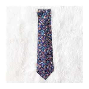 Christian Dior VTG Classic Vine Flowers Print Tie